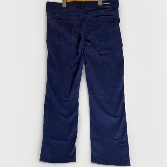 Calvin Klein Size 12 Ladies Straight Leg Jeans Women Dark  Wash Elastane Navy - Picture 2 of 11